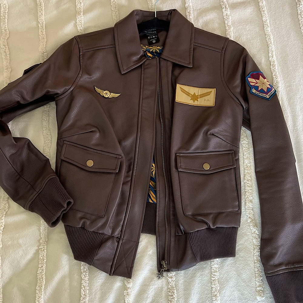 Her Universe Captain Marvel Carol Danvers faux leather jacket